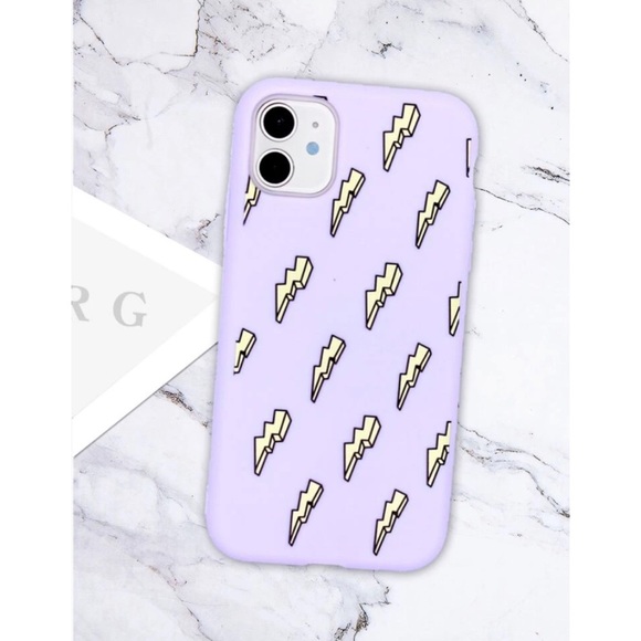 Purple Graphic Lightening iPhone Case